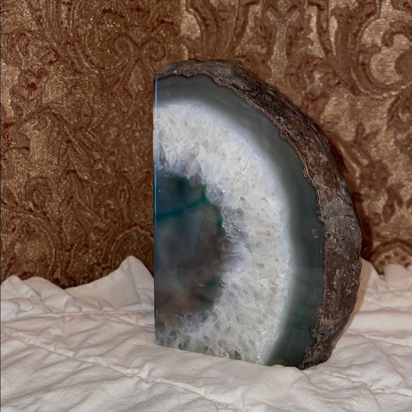 Source Unknown Other - Vintage Natural Agate Geode with crystals.  Beautiful piece.